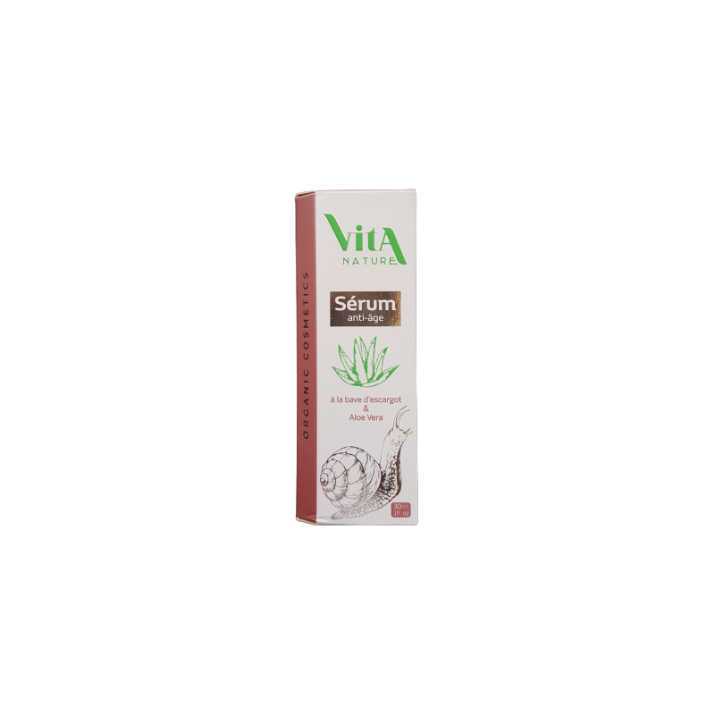 Vita Nature Sérum Anti-Âge 30ml dans sa boite cartonnée blanc et brun