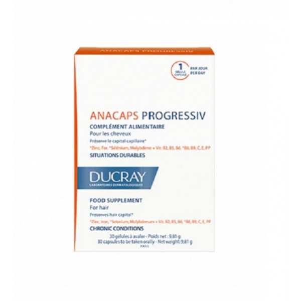 Ducray Anacaps Progressiv Complément Alimentaire 30 Gélules