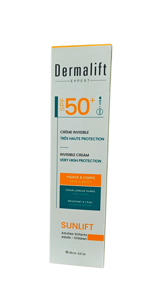Dermalift Sunlift Crème Solaire invisible SPF50+ 125ml