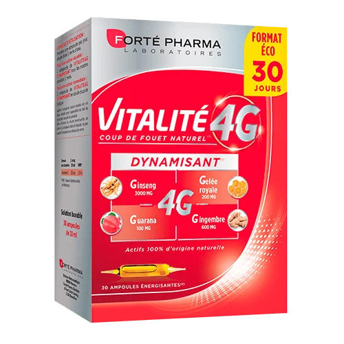 Forté Pharma Vitalité 4G Dynamisant 30 Ampoules