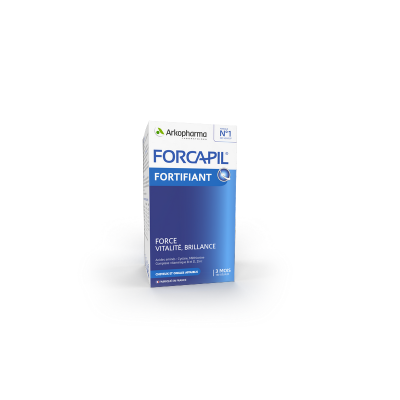 Arkopharma Forcapil Cheveux et Ongles Formule Fortifiante 180 Gélules dans sa boite bleu et blanc