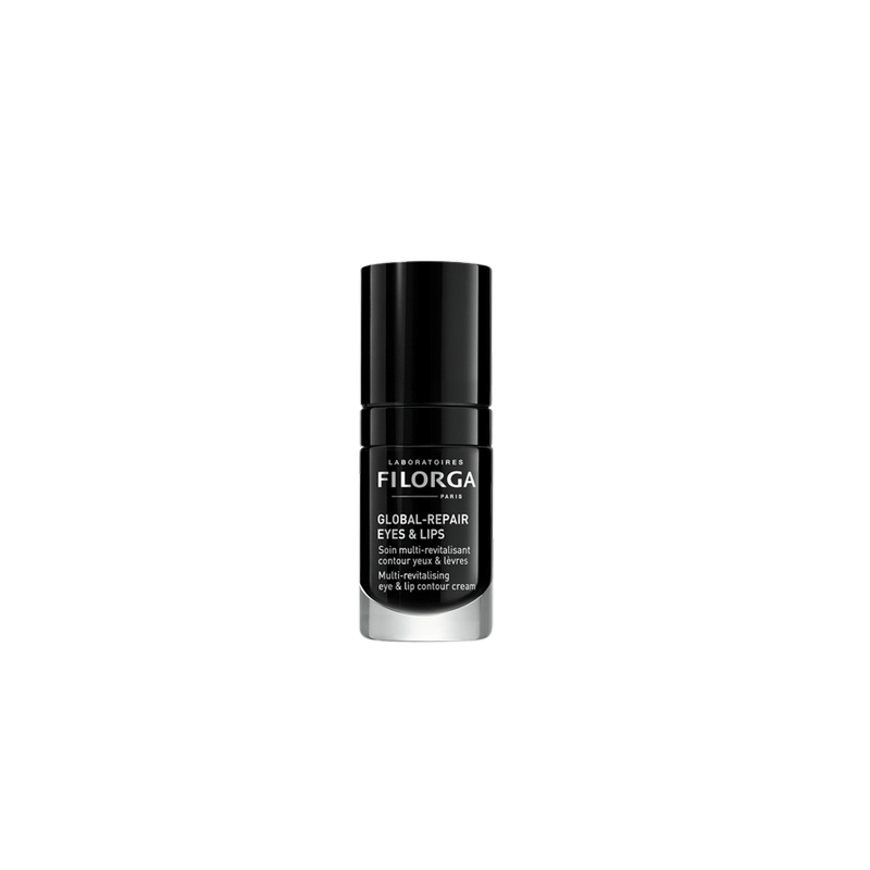 Filorga Global-Repair Eyes & Lips 15ml flacon transparent avec bouchon à vis noir