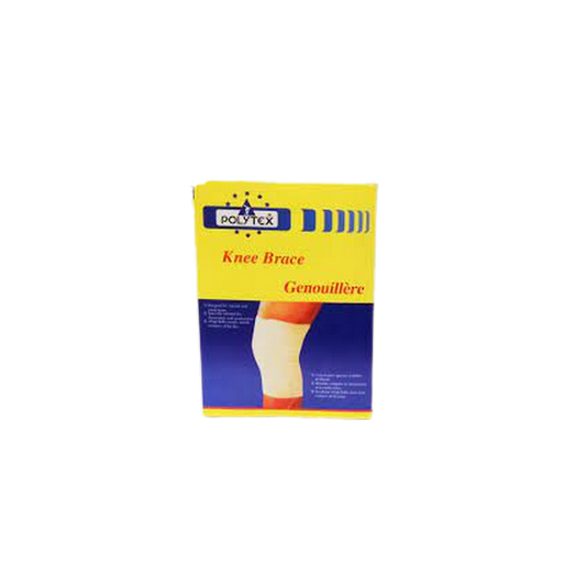 Genouillère POLYTEX dans sa boite cartonnée jaune et bleu