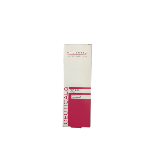 HT Ceutic Crème AHA 20% Peaux Seches 50ml dans sa boite catonnée blanc et rouge