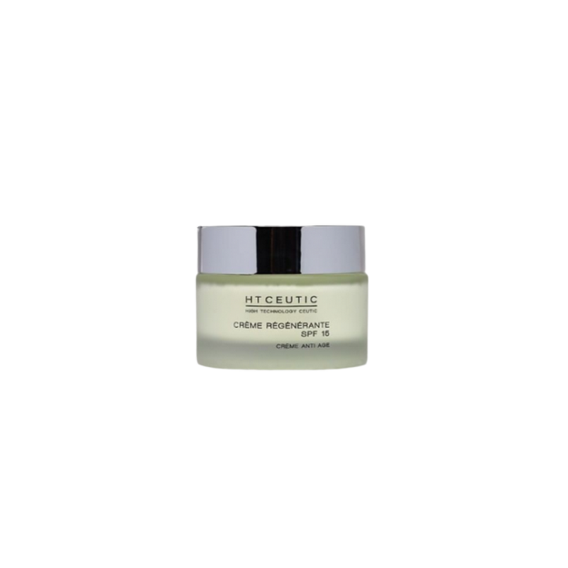 HT Ceutic Crème Régénérante SPF15 50ml pot transparent avec bouchon métal à vis