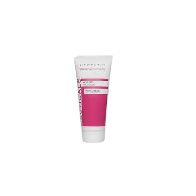 HT Ceutic Gel AHA Pre-Peeling 200ml tube souple rose avec bouchon clips