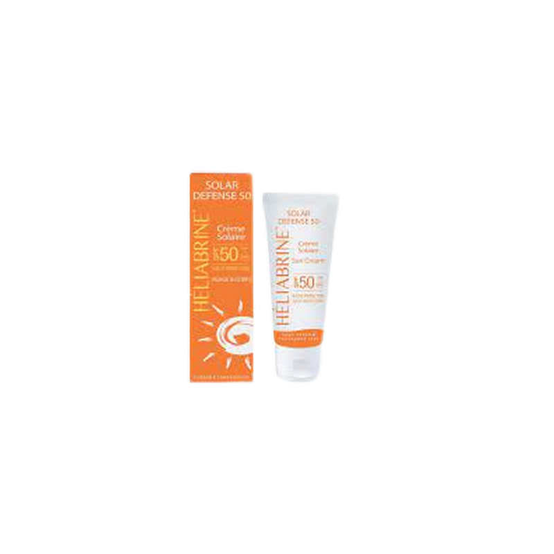 Heliabrine Crème Solaire Défense SPF50 75ml tube souple blanc et orange