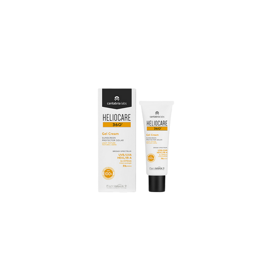 Heliocare 360 Gel Crème SPF100 50ml tube blanc avec bouchon noir clips
