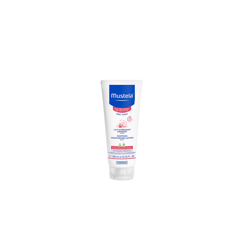 Mustela Lait Hydratant Apaisant 200ml tube souple blanc